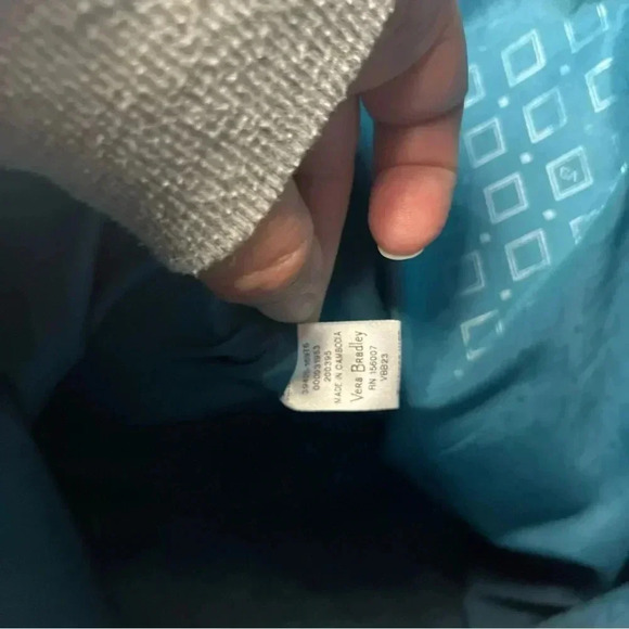 VERA BRADLEY XL OPEN WEEKENDER TOTE BAG BEACH TOTE PAISLEY PINK WHITE BLUE - Picture 9 of 16